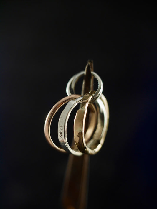 Triple Ring in Silver and Gold