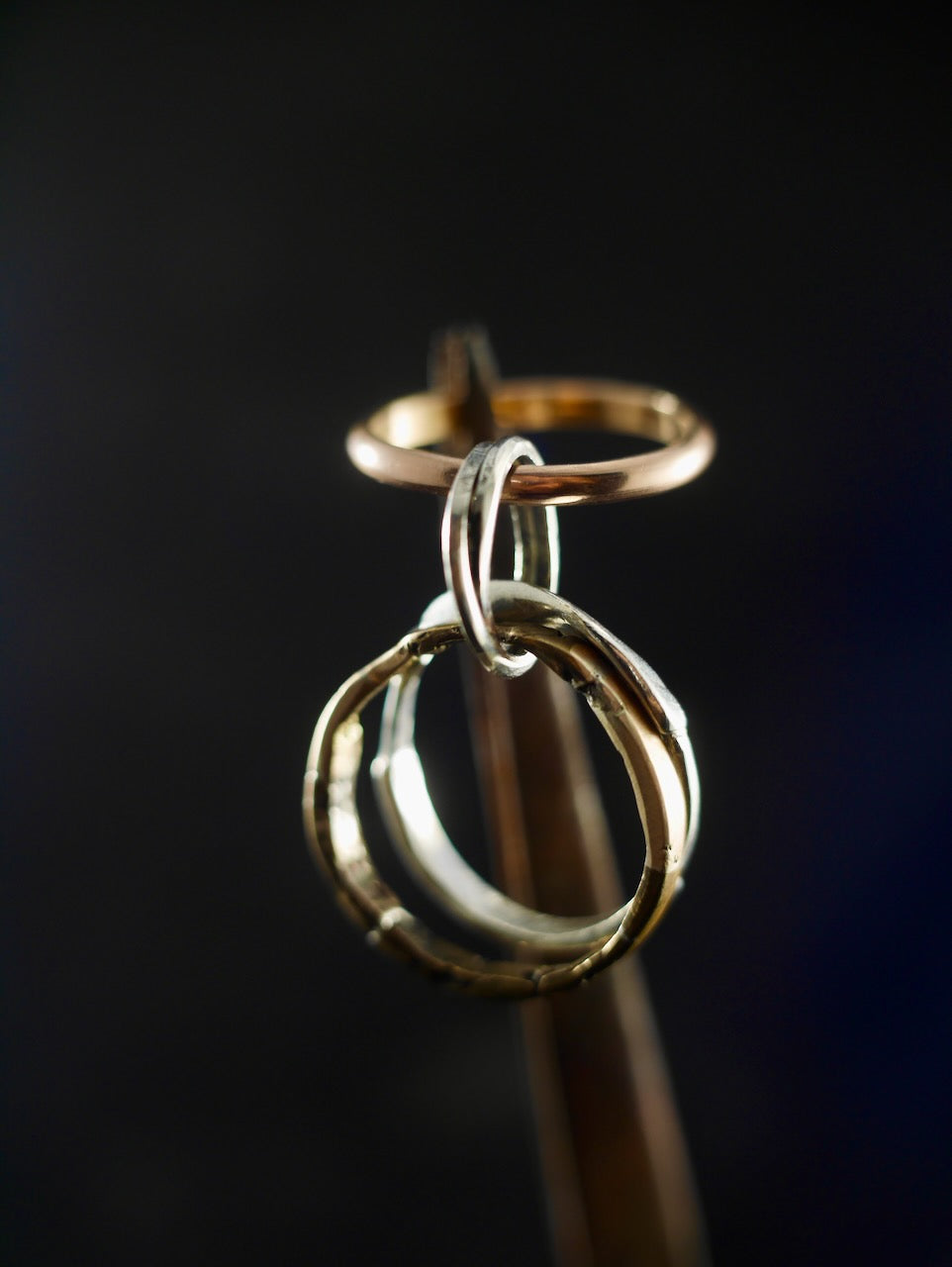 Triple Ring in Silver and Gold